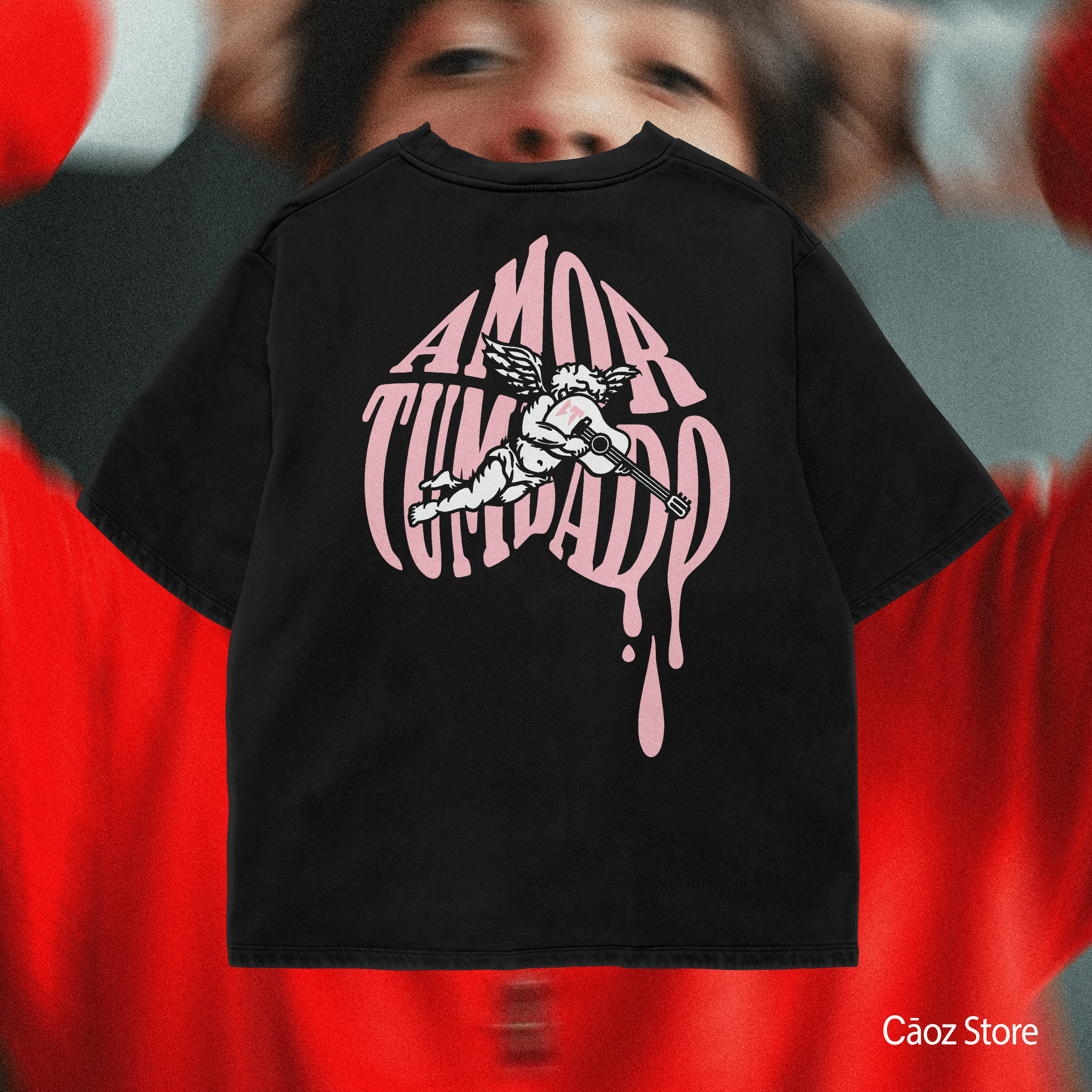 AMOR TUMBADO ROSA SHIRT OVERSIZE