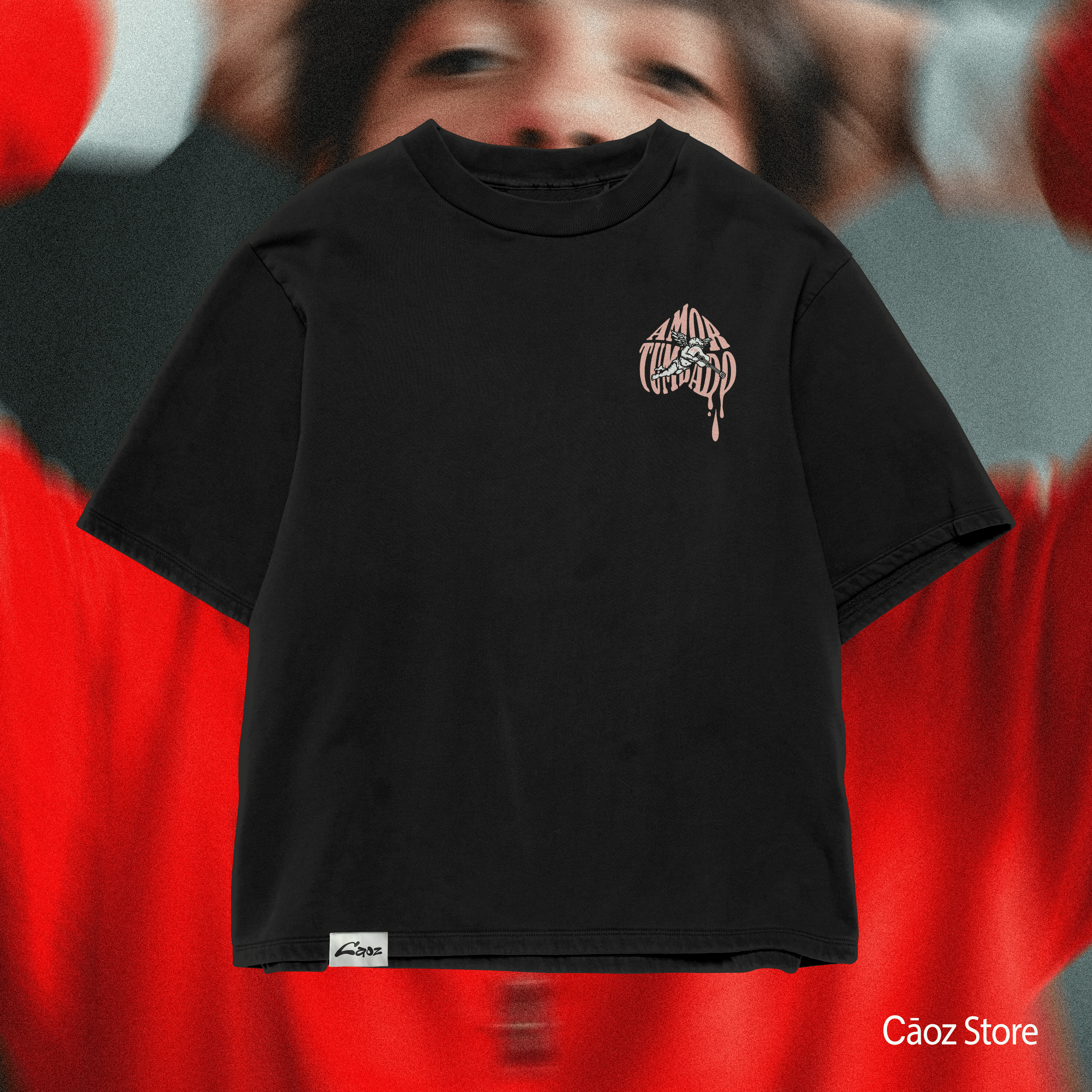 AMOR TUMBADO ROSA SHIRT OVERSIZE