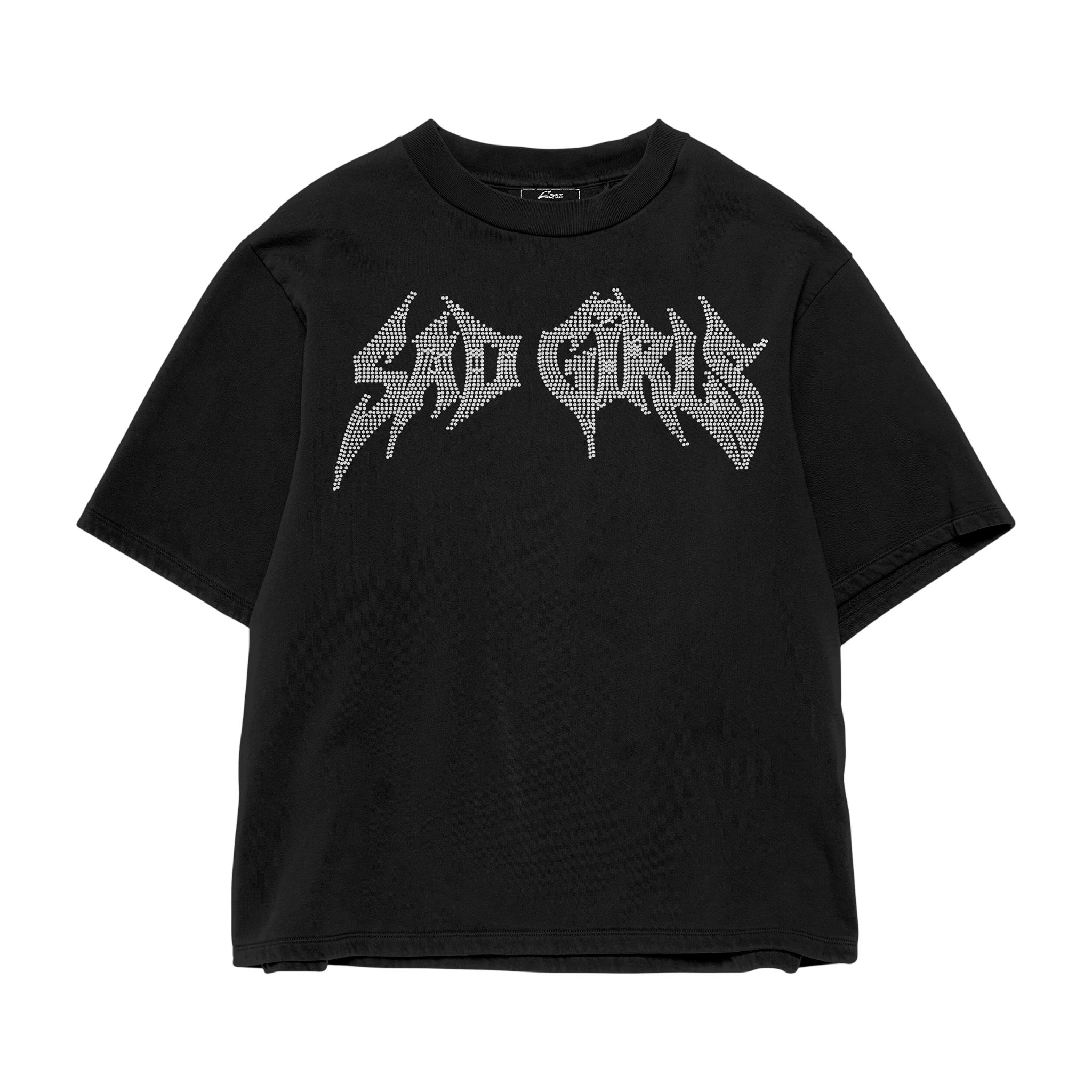 SAD GIRLZ CRYSTALS SHIRT OVERSIZE