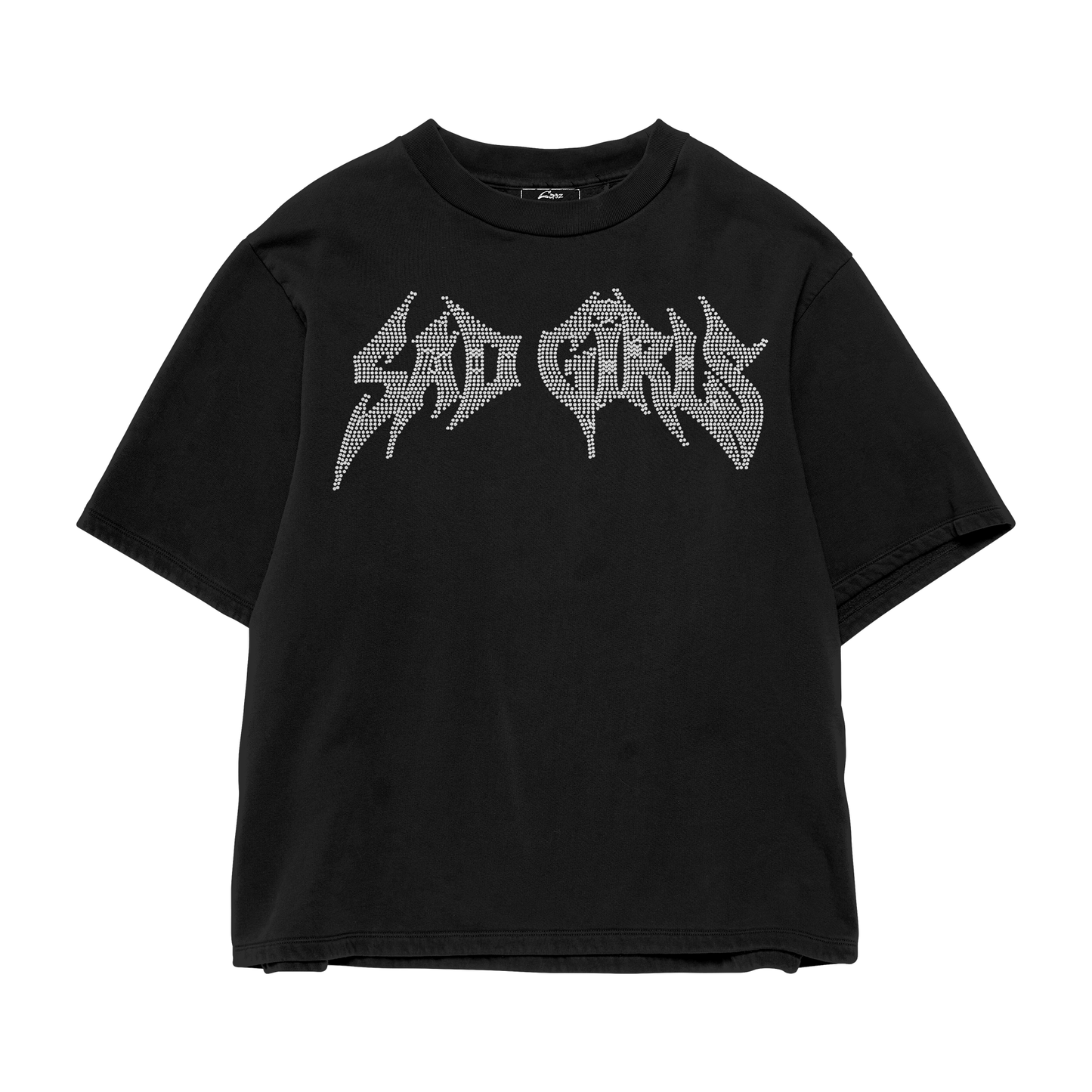 SAD GIRLZ CRYSTALS SHIRT OVERSIZE