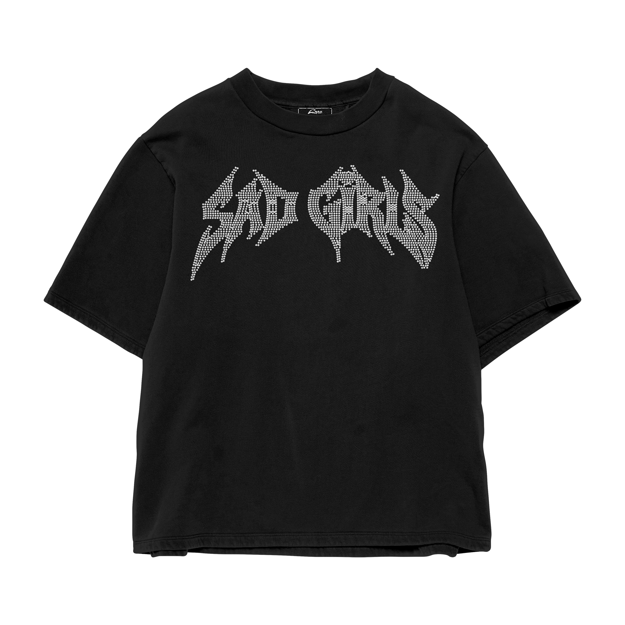 SAD GIRLZ CRYSTALS SHIRT OVERSIZE