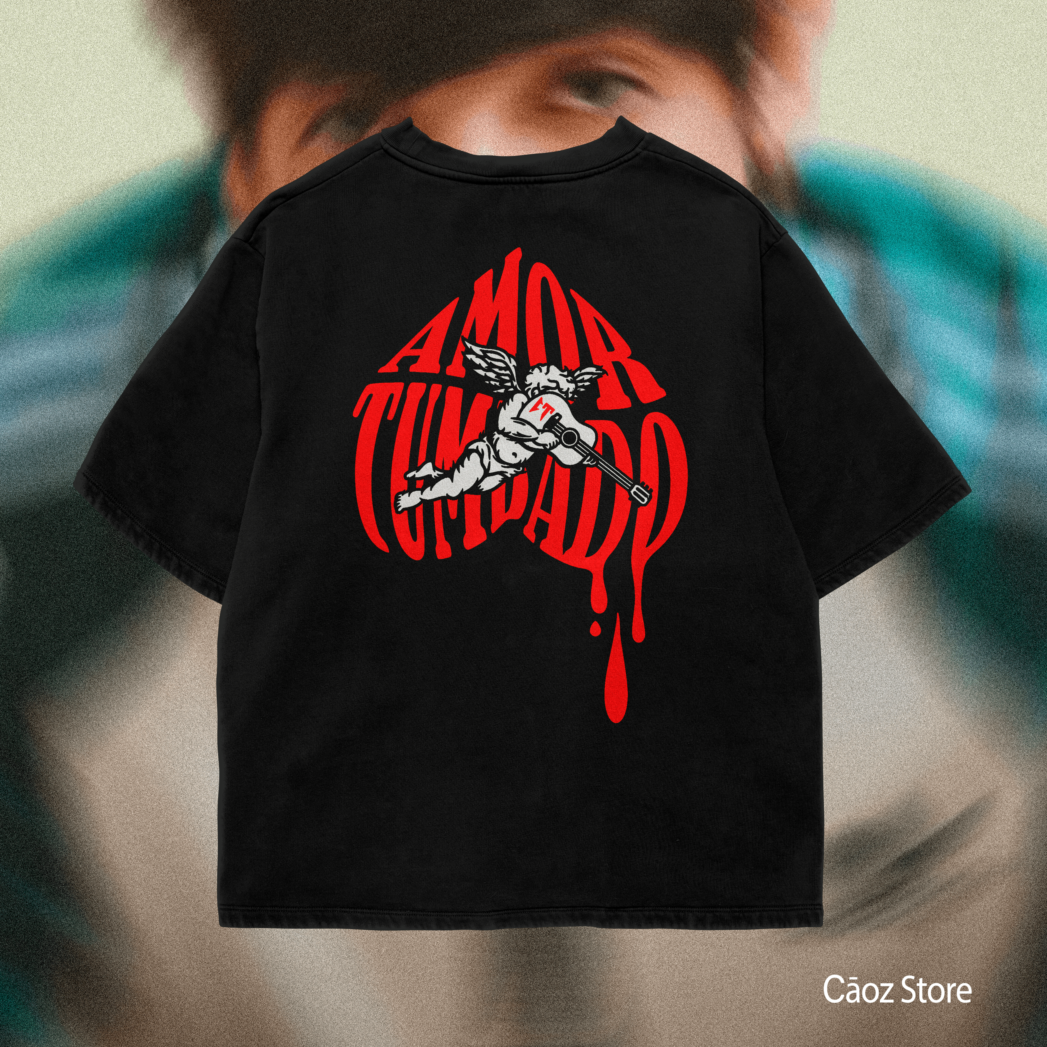 AMOR TUMBADO ROJO SHIRT OVERSIZE