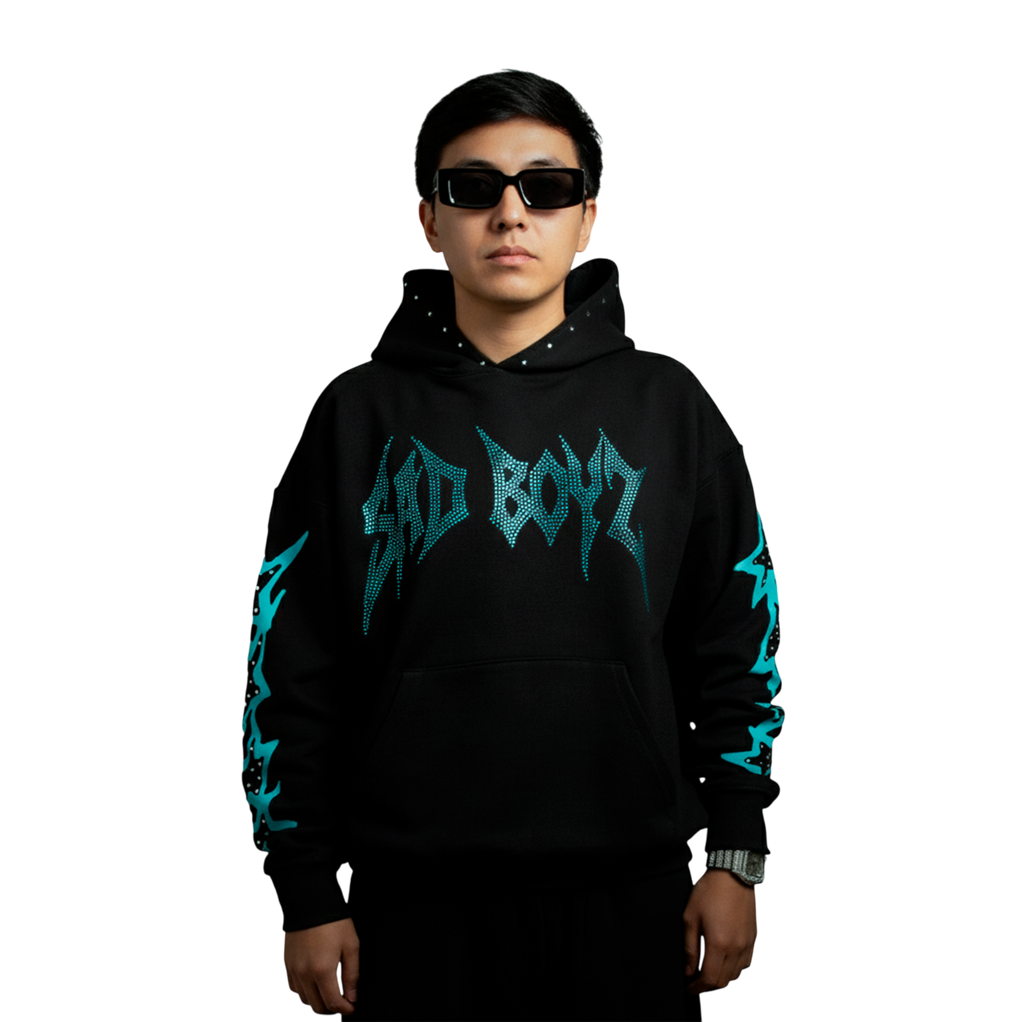SAD BOYZ AZUL HOODIE OVERSIZE