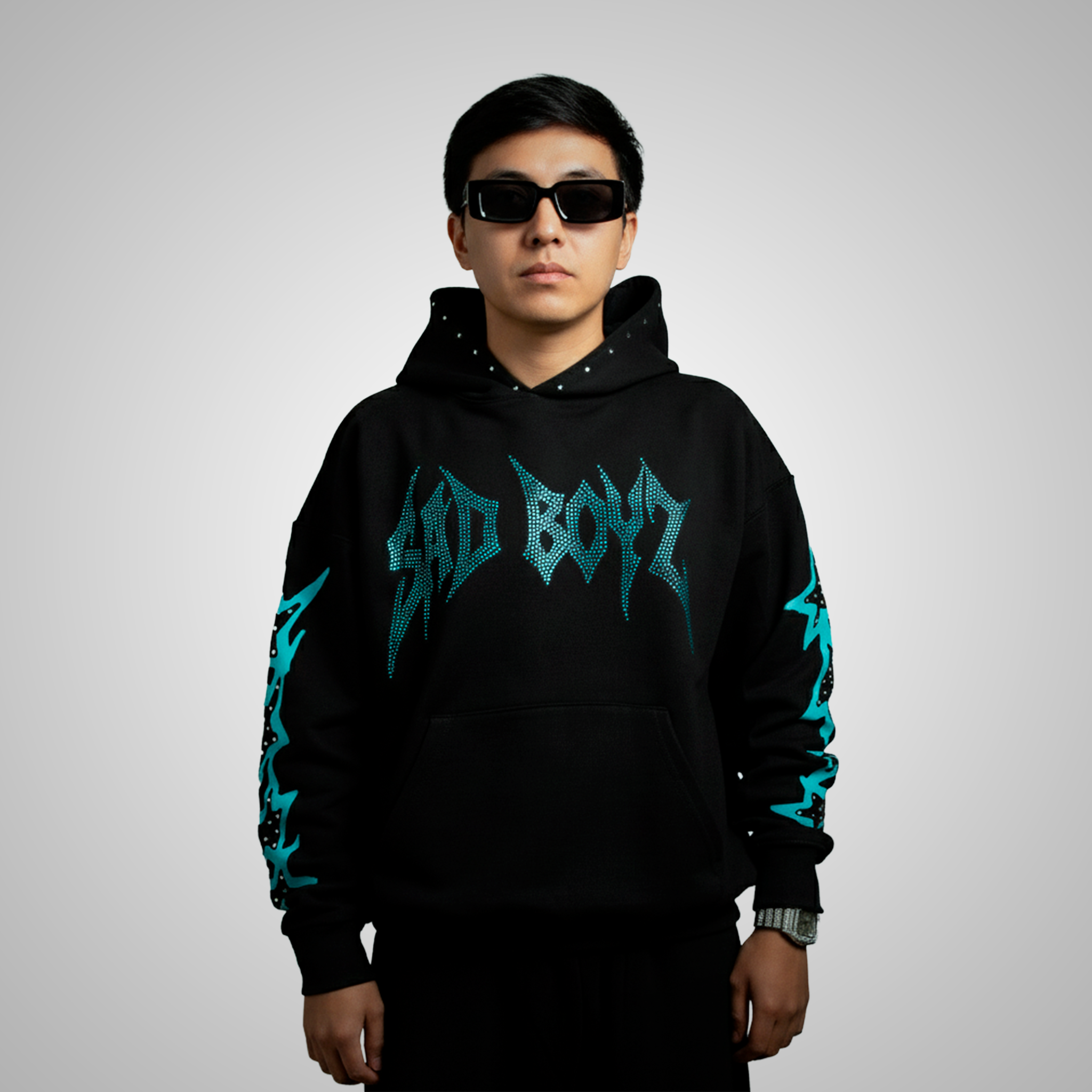 SAD BOYZ AZUL HOODIE OVERSIZE