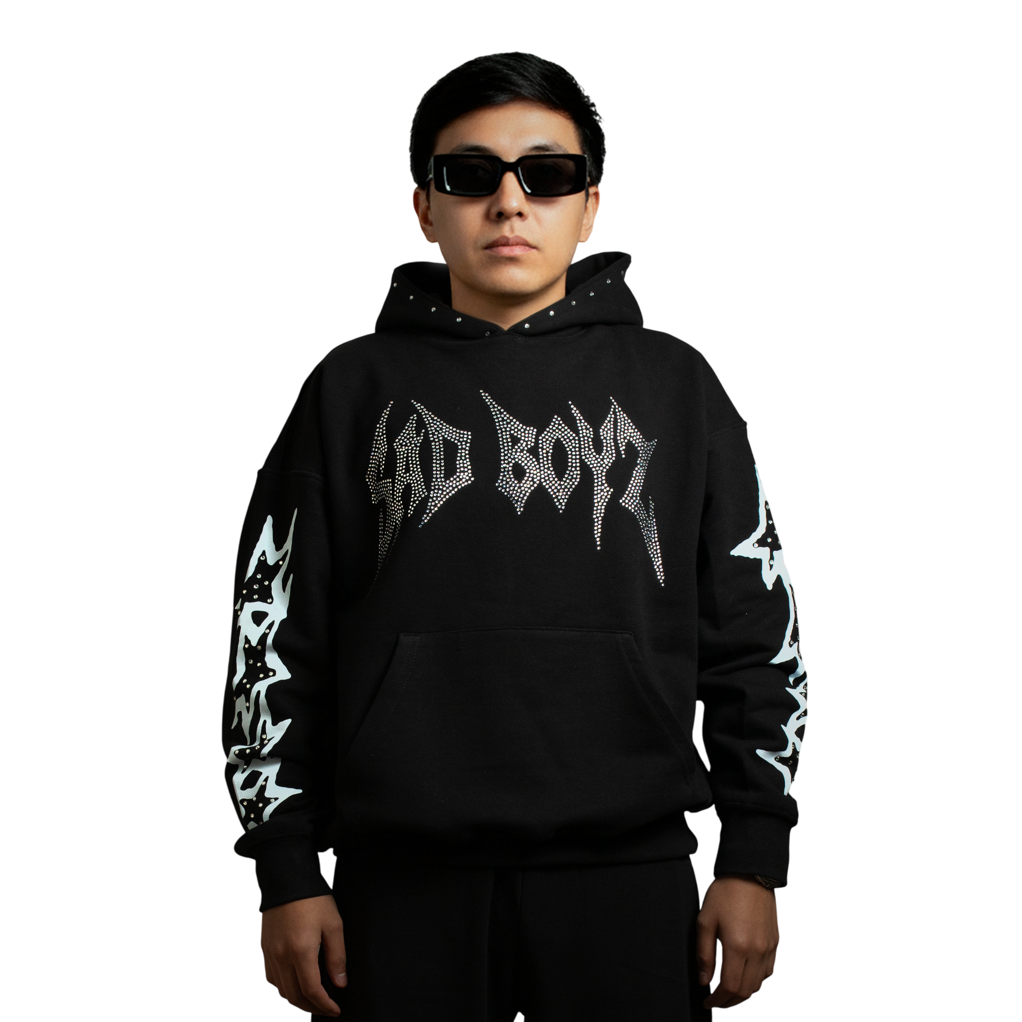 SAD BOYZ CRYSTALS HOODIE OVERSIZE