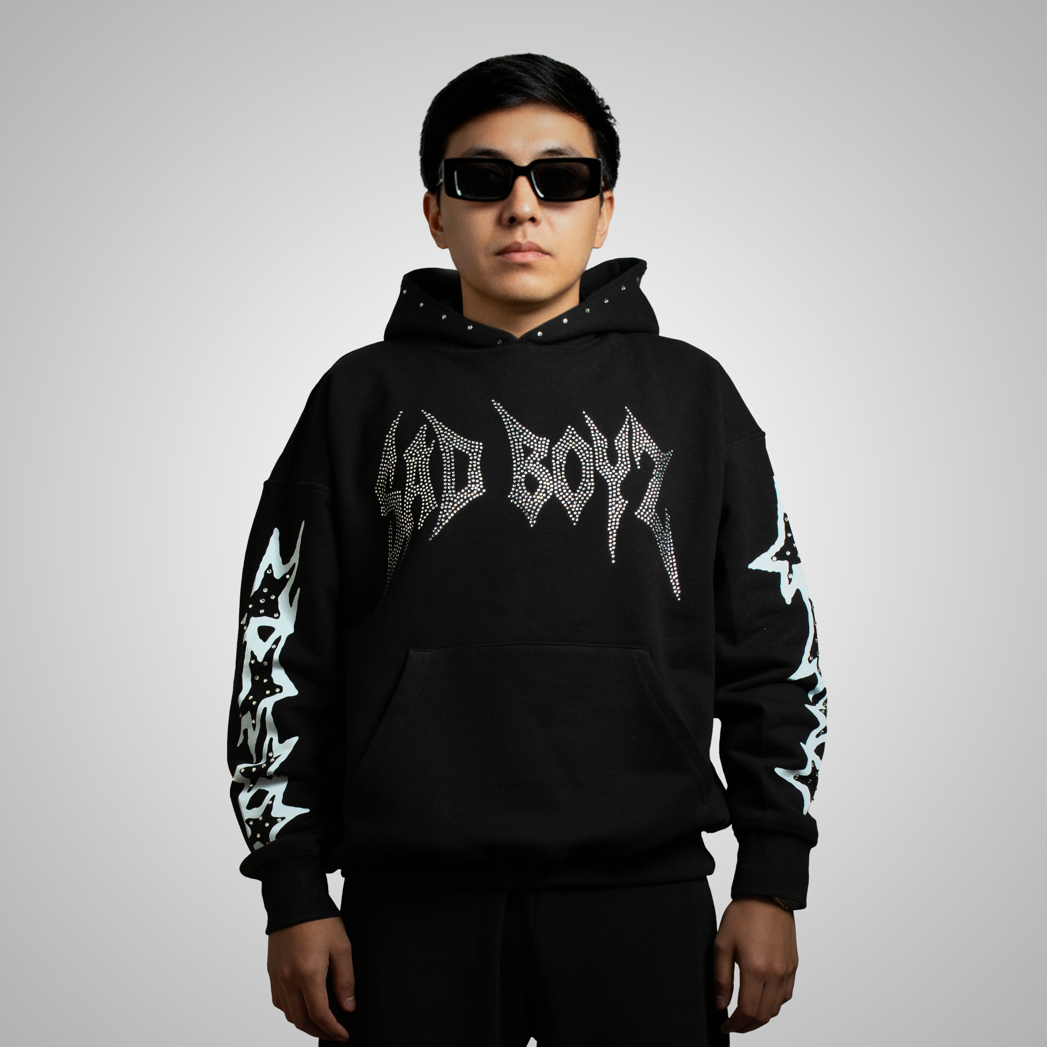 SAD BOYZ CRYSTALS HOODIE OVERSIZE