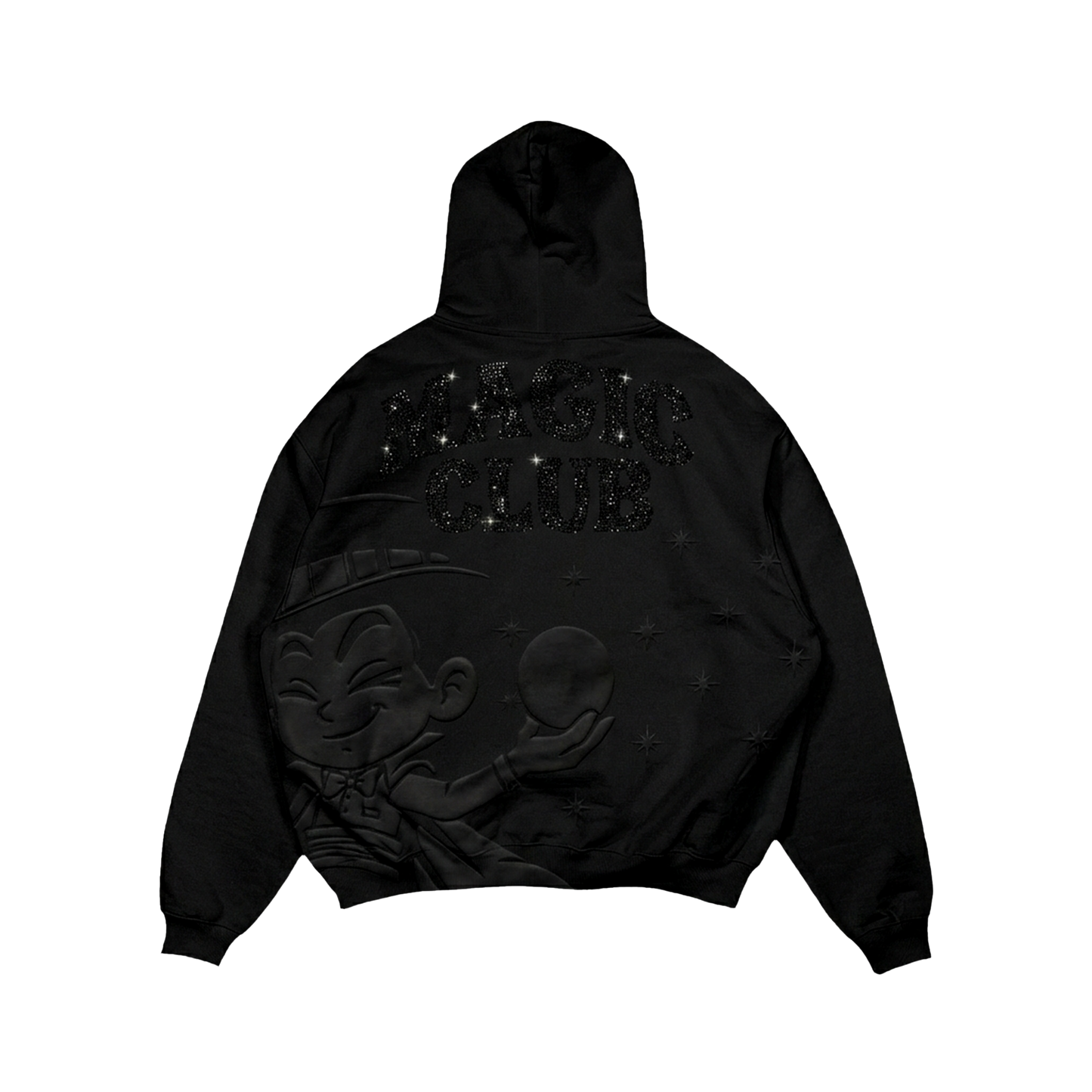 MAGIC CLUB TOTAL BLACK HOODIE