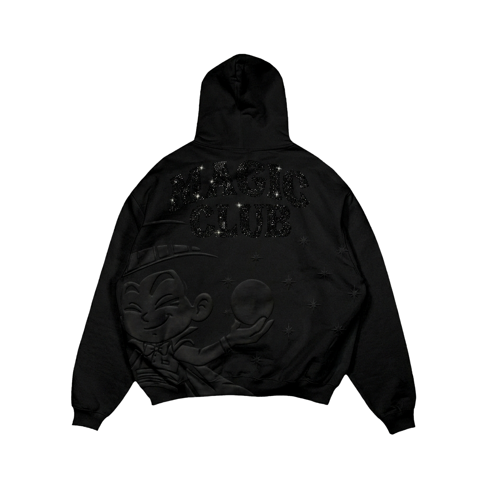 MAGIC CLUB TOTAL BLACK HOODIE
